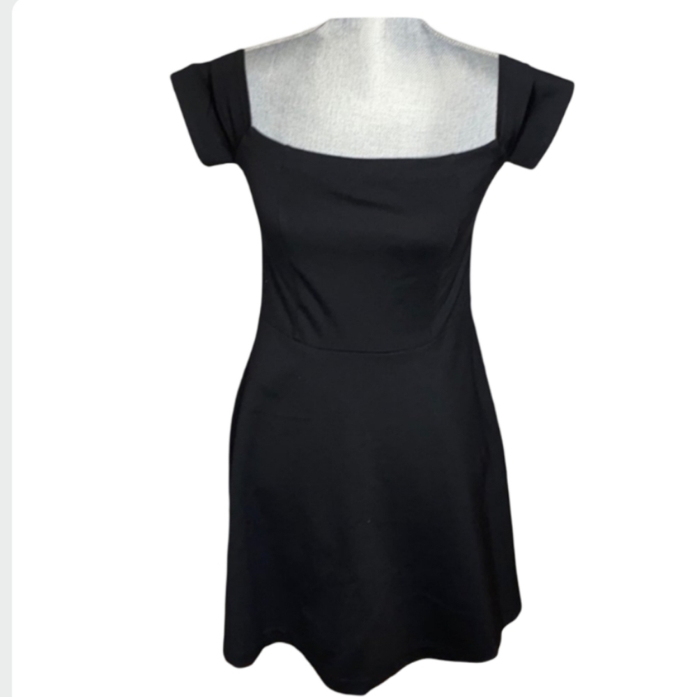 Free People Black Mambo Off Shoulder Mini Dress XS